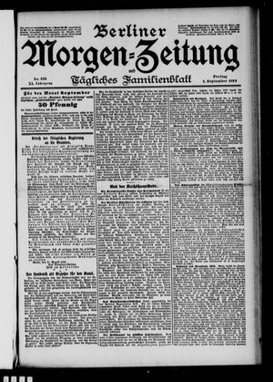 Berliner Morgen-Zeitung vom 01.09.1899