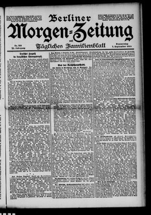 Berliner Morgen-Zeitung vom 07.09.1899