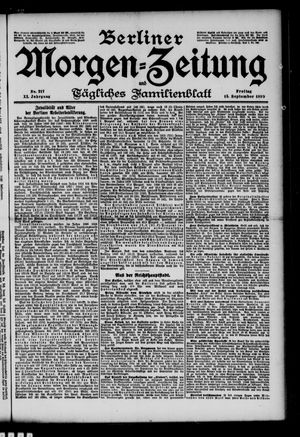 Berliner Morgen-Zeitung vom 15.09.1899