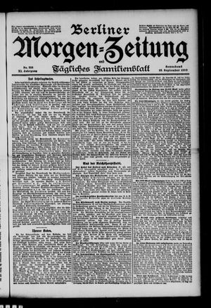 Berliner Morgen-Zeitung vom 16.09.1899