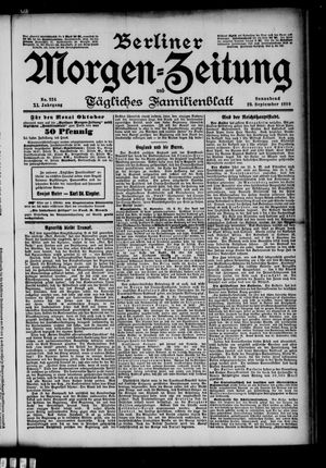 Berliner Morgen-Zeitung vom 23.09.1899