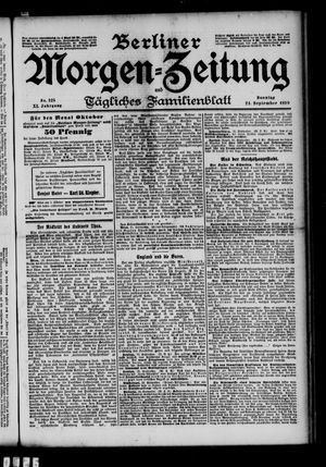 Berliner Morgen-Zeitung vom 24.09.1899