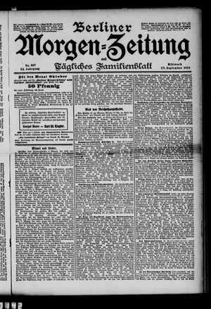 Berliner Morgen-Zeitung vom 27.09.1899