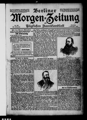 Berliner Morgen-Zeitung vom 01.10.1899