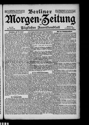 Berliner Morgen-Zeitung vom 04.10.1899