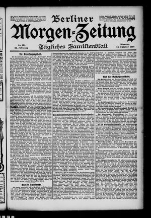 Berliner Morgen-Zeitung vom 10.10.1899