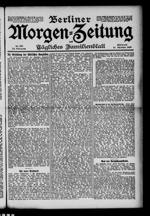 Berliner Morgen-Zeitung vom 11.10.1899