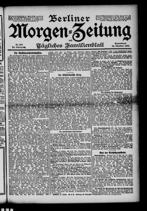 Berliner Morgen-Zeitung vom 14.10.1899
