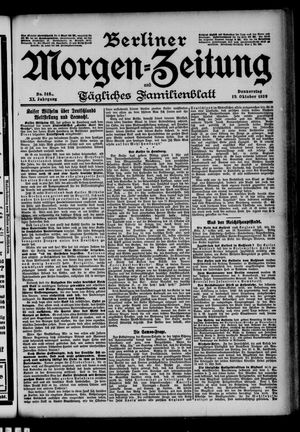 Berliner Morgen-Zeitung vom 19.10.1899