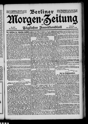 Berliner Morgen-Zeitung vom 20.10.1899