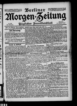 Berliner Morgen-Zeitung vom 31.10.1899