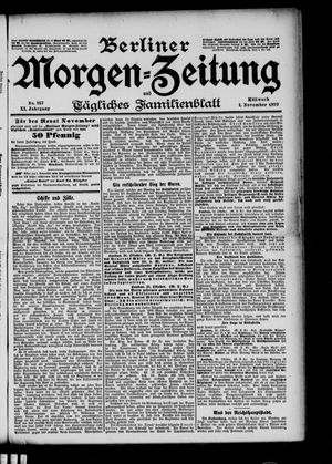 Berliner Morgen-Zeitung vom 01.11.1899