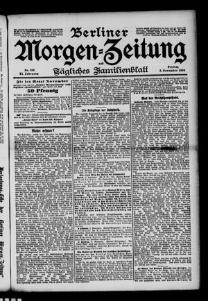Berliner Morgen-Zeitung vom 03.11.1899
