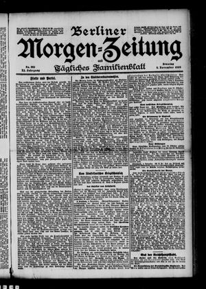 Berliner Morgen-Zeitung vom 05.11.1899