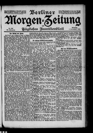 Berliner Morgen-Zeitung vom 07.11.1899
