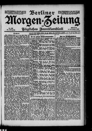 Berliner Morgen-Zeitung vom 08.11.1899
