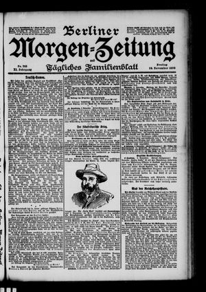 Berliner Morgen-Zeitung vom 10.11.1899