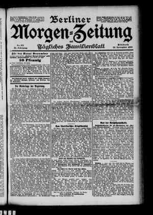 Berliner Morgen-Zeitung vom 22.11.1899