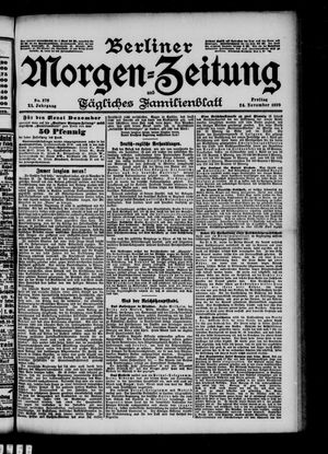 Berliner Morgen-Zeitung vom 24.11.1899