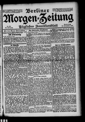 Berliner Morgen-Zeitung vom 30.11.1899