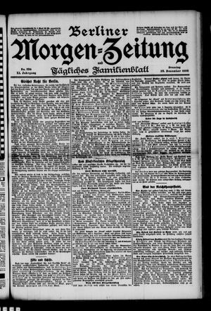 Berliner Morgen-Zeitung vom 10.12.1899