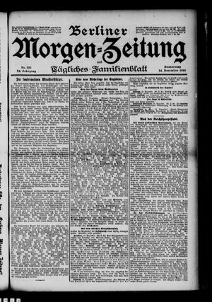 Berliner Morgen-Zeitung vom 14.12.1899