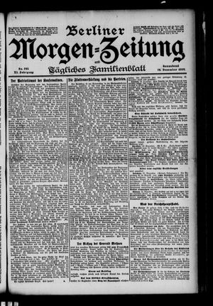 Berliner Morgen-Zeitung vom 16.12.1899