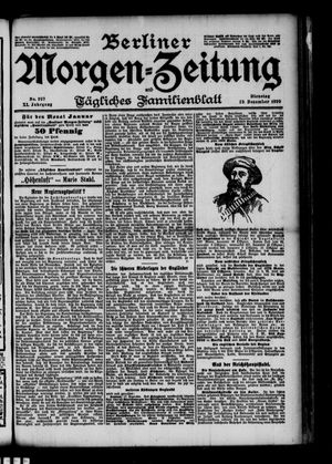 Berliner Morgen-Zeitung vom 19.12.1899