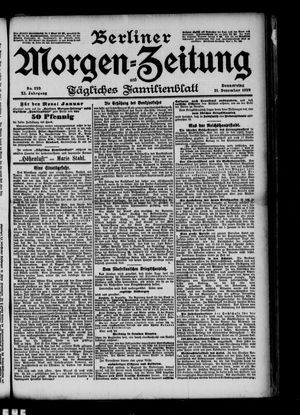 Berliner Morgen-Zeitung vom 21.12.1899