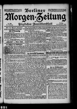 Berliner Morgen-Zeitung vom 22.12.1899