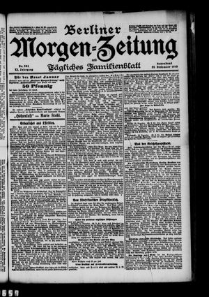 Berliner Morgen-Zeitung vom 23.12.1899