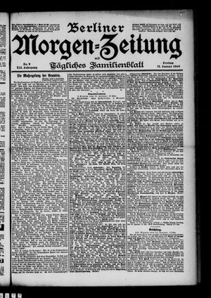 Berliner Morgenzeitung vom 12.01.1900