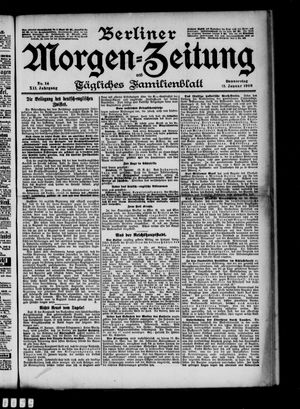 Berliner Morgen-Zeitung vom 18.01.1900