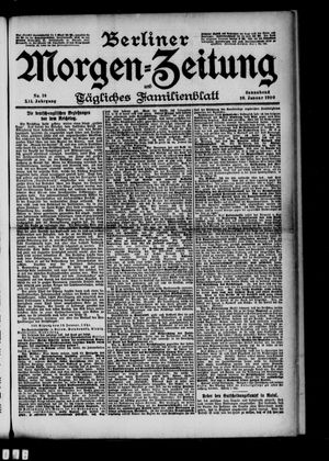 Berliner Morgenzeitung vom 20.01.1900
