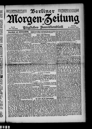 Berliner Morgen-Zeitung vom 11.02.1900
