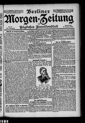 Berliner Morgen-Zeitung vom 15.02.1900