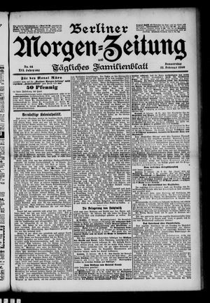 Berliner Morgenzeitung vom 22.02.1900