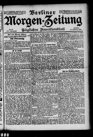 Berliner Morgen-Zeitung vom 25.02.1900