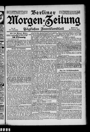 Berliner Morgen-Zeitung vom 28.02.1900