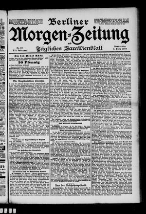 Berliner Morgenzeitung vom 01.03.1900