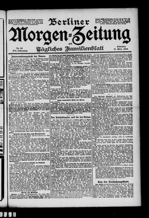Berliner Morgenzeitung vom 13.03.1900