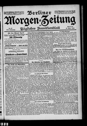 Berliner Morgenzeitung vom 21.03.1900