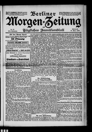 Berliner Morgenzeitung vom 28.03.1900
