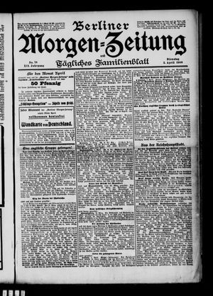 Berliner Morgenzeitung vom 03.04.1900