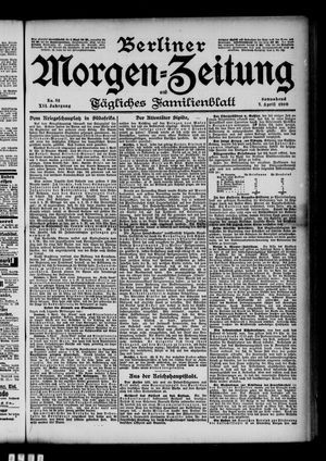 Berliner Morgenzeitung vom 07.04.1900