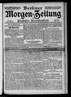Berliner Morgenzeitung vom 01.05.1900