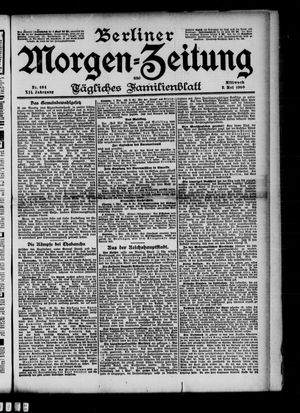 Berliner Morgenzeitung vom 02.05.1900