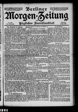 Berliner Morgenzeitung vom 08.05.1900