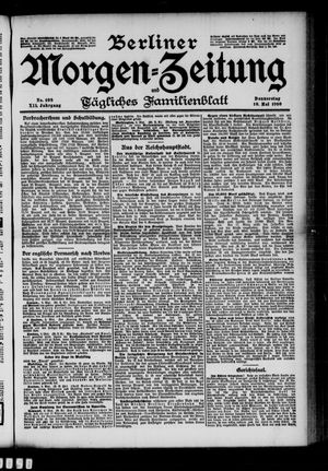 Berliner Morgenzeitung vom 10.05.1900