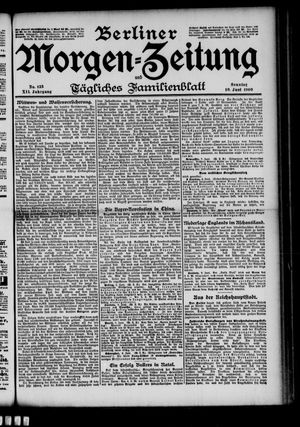 Berliner Morgenzeitung vom 10.06.1900